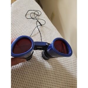 Dakota Cat Eye 10x25 Blue Compact Binoculars with Neck Strap